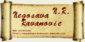 Negosava Ravanović vizit kartica